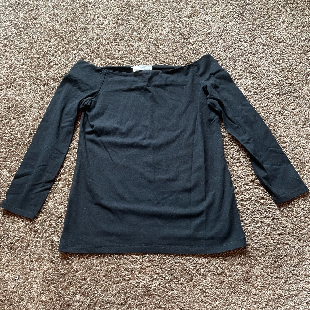 👌3/$12👌 Zara black off the shoulder long sleeve top - Picture 6 of 10